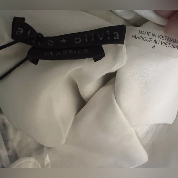 Alice and Olivia Faux Kyrie Tuxedo White Romper Jacket $495 New - Picture 5 of 11